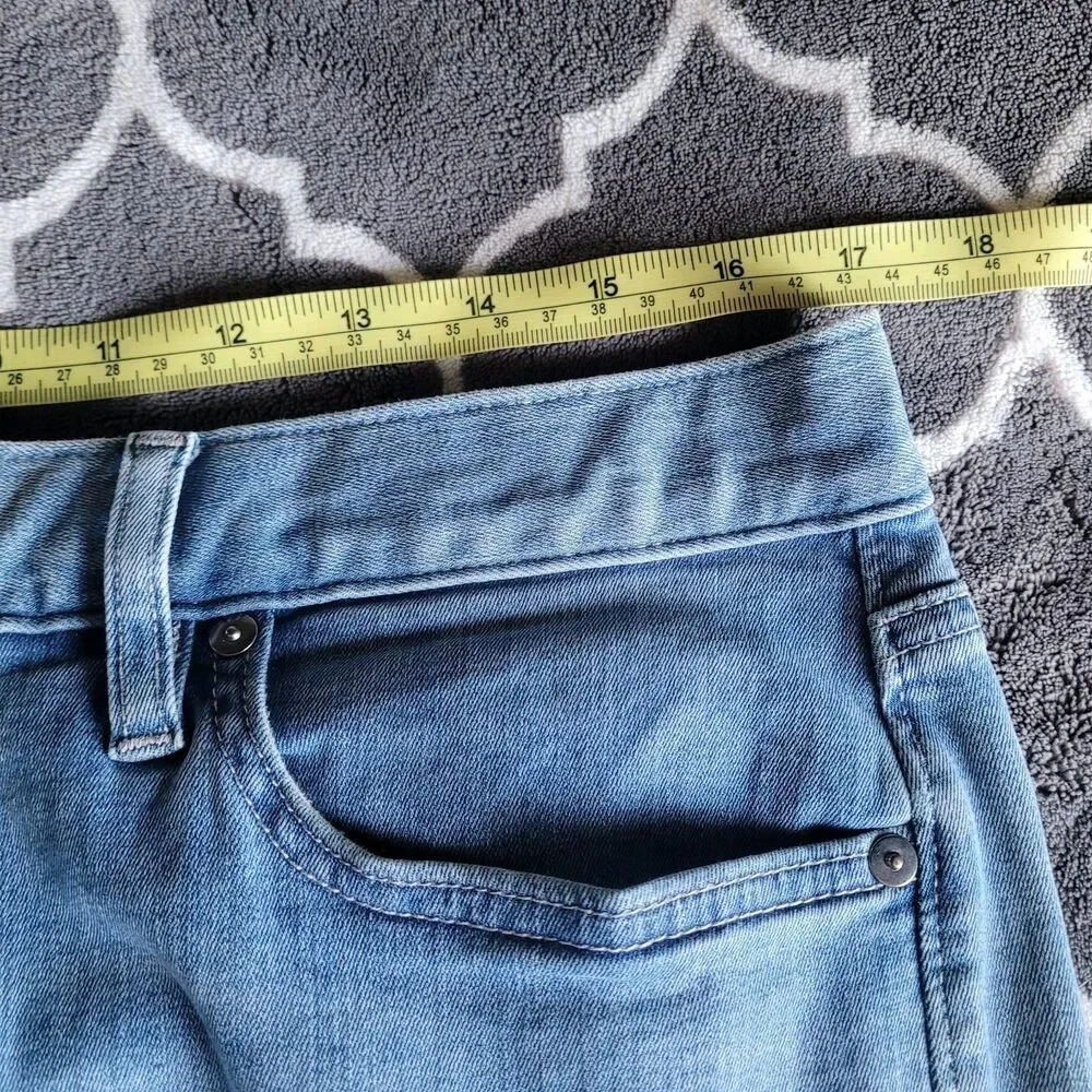 Banana Republic Traveler Jeans Mens 34x30 Blue Straight Slim Medium Wash Denim